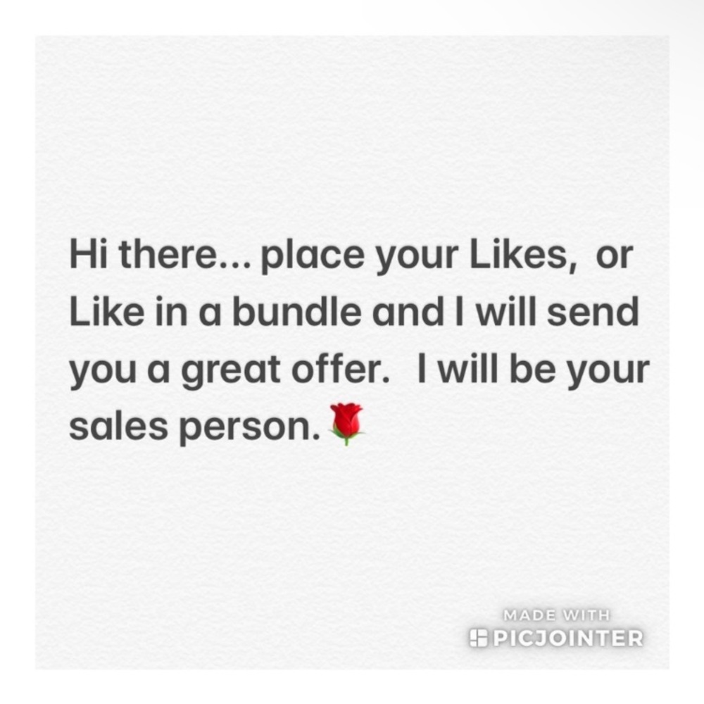 Place any or all your likes in a bundle and I will send you an offer.